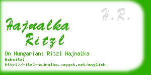 hajnalka ritzl business card